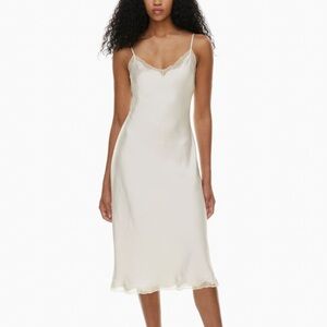 Aritzia Wilfred white Midi Dress